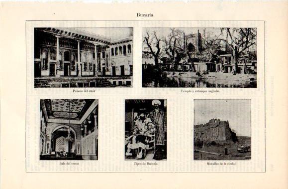 LAMINA V40835: Bucaria, Palacio del emir, Templo y Murallas de la ciudad