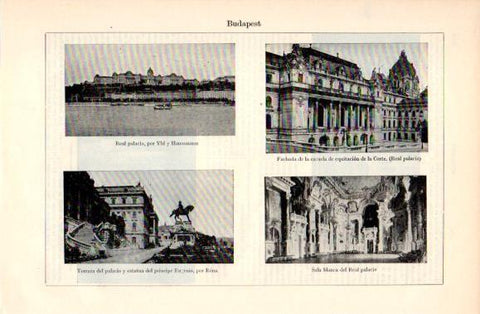 LAMINA V40841: Real Palacio y Escuela de equitacion de la Corte en Budapest