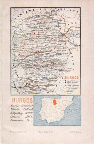LAMINA V40892: Mapa de la provincia de Burgos