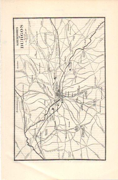 LAMINA V40897: Mapa de los alrededores de Burgos