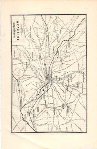 LAMINA V40897: Mapa de los alrededores de Burgos
