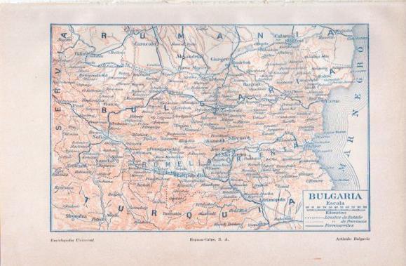 LAMINA V40879: Mapa de Bulgaria