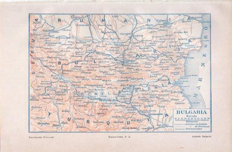 LAMINA V40879: Mapa de Bulgaria