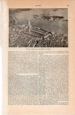 LAMINA V40480: Fotografia desde un aeroplano de Venecia