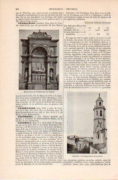 LAMINA V40476: Campanario de la iglesia de Vendrell, Tarragona