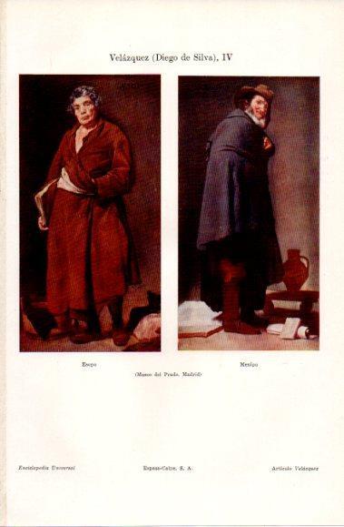 LAMINA V40485: Esopo y Menipo por Velazquez