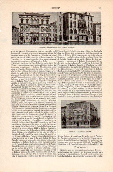 LAMINA V40484: Palacios Balbi Bernardo y Foscari en Venecia