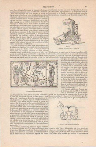LAMINA V40459: Carruaje mecanido de D'Ozanam