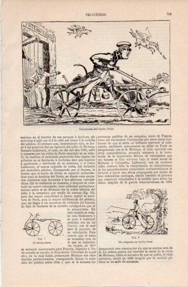 LAMINA V40460: Caricatura del baron Drais