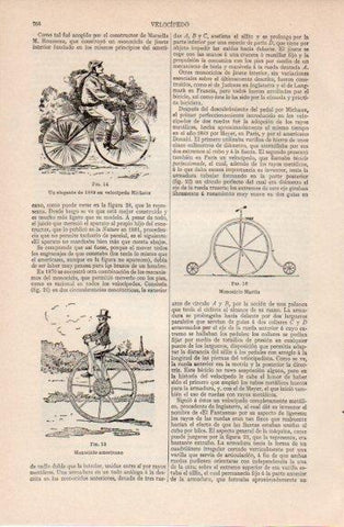 LAMINA V40461: Un elegante de 1869 en velocipedo Michaux