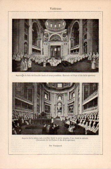 LAMINA V40491: Sala del Concilio del Vaticano por Vespignani