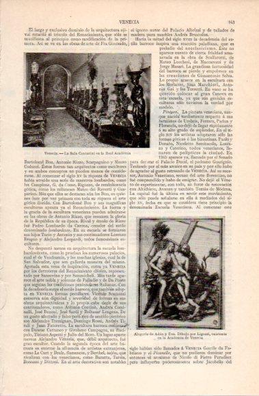 LAMINA V40515: Sala Contarini en la Real Academia en Venecia