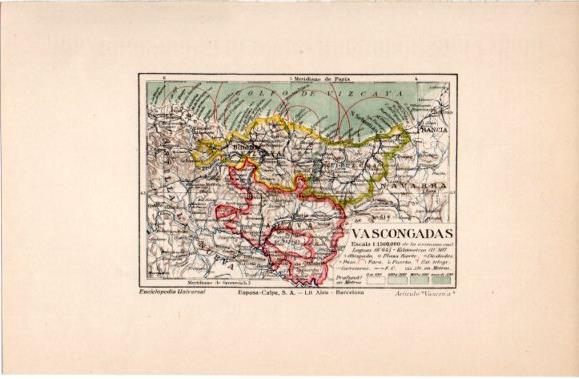 LAMINA V40501: Mapa de las Vascongadas