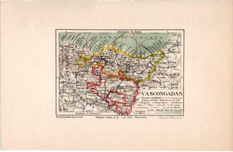 LAMINA V40501: Mapa de las Vascongadas