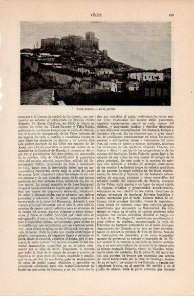 LAMINA V40454: Vista parcial de Velez Blanco