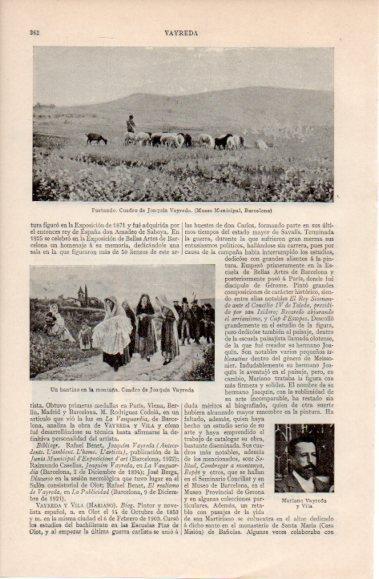 LAMINA V40414: Pastando y Un bautizo en la montaña por Joaquin Vayreda
