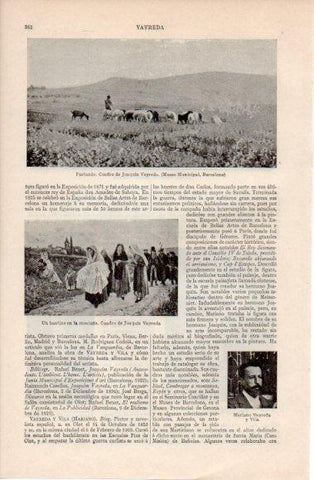 LAMINA V40414: Pastando y Un bautizo en la montaña por Joaquin Vayreda