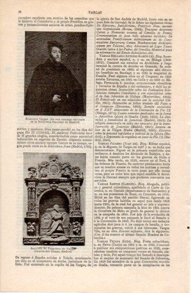 LAMINA V40386: Francisco de Vargas sepulcro y estampa