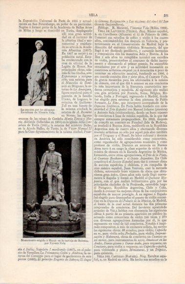 LAMINA V40444: Monumento a Murat por Vicente Vela, Bolonia