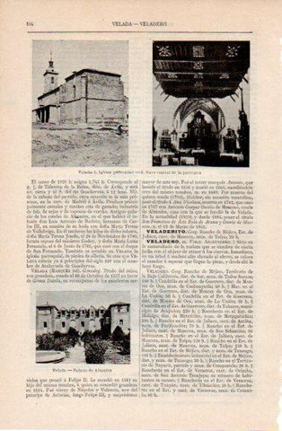 LAMINA V40445: Iglesia y Palacio de Altamira en Velada