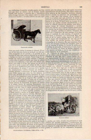 LAMINA V40434: Carricoche catalan y carreta de Cuba