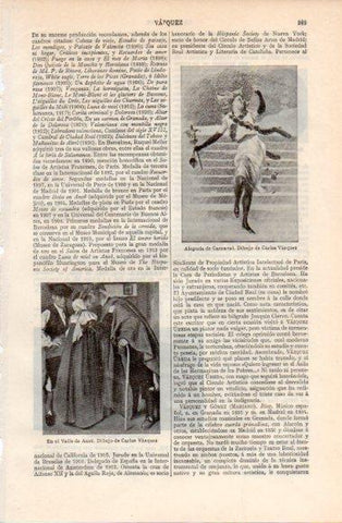 LAMINA V40419: Alegoria de Carnaval y En el Valle de Anso por Carlos Vazquez