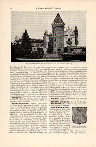 LAMINA V40626: Castillo de Borbon Busset, Francia