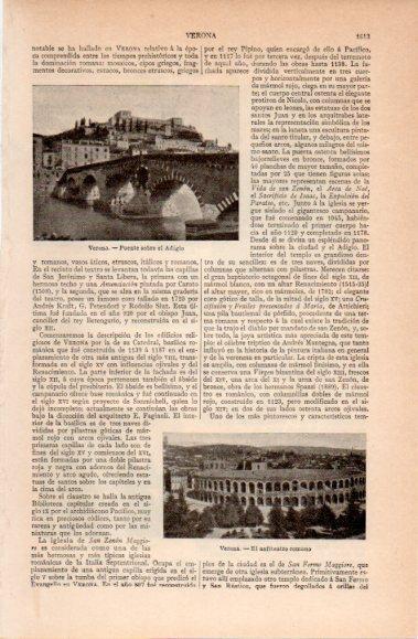 LAMINA V40608: Puente y anfiteatro en Verona