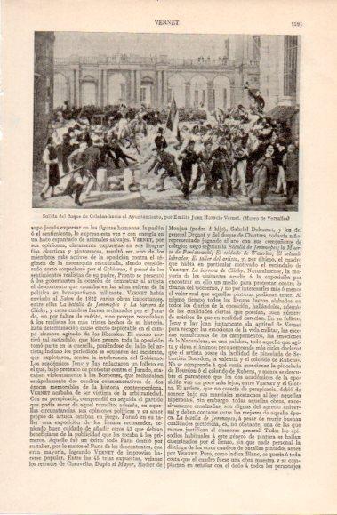 LAMINA V40605: Salida del duque de Orleans por E. J. Horario Vernet