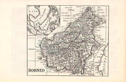 LAMINA V40661: Mapa de Borneo