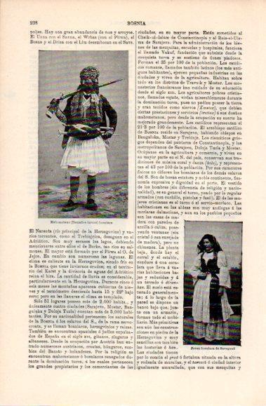LAMINA V40671: Mahometano bosniaco y joven bosniaca de Savegend
