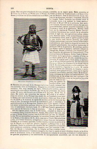 LAMINA V40671: Mahometano bosniaco y joven bosniaca de Savegend