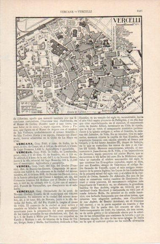 LAMINA V40555: Plano de Vercelli, Italia