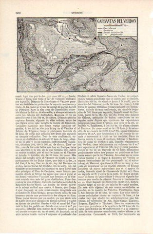LAMINA V40560: Mapa de las Gargantas del Verdon