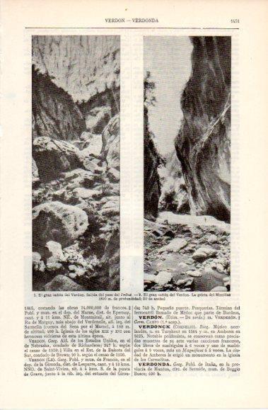 LAMINA V40561: El Gran Cañon del Verdon