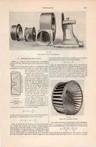 LAMINA V40534: Ventilador Sirocco desmontado