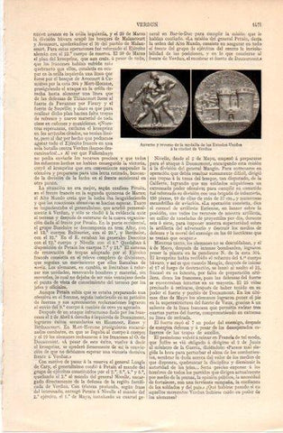 LAMINA V40591: Medalla de los Estados Unidos a la ciudad de Verdun