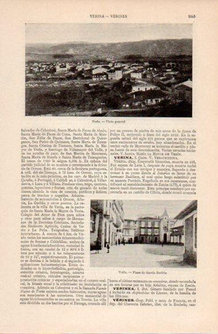 LAMINA V40599: Vista y plaza de Garcia Barbon en Verin