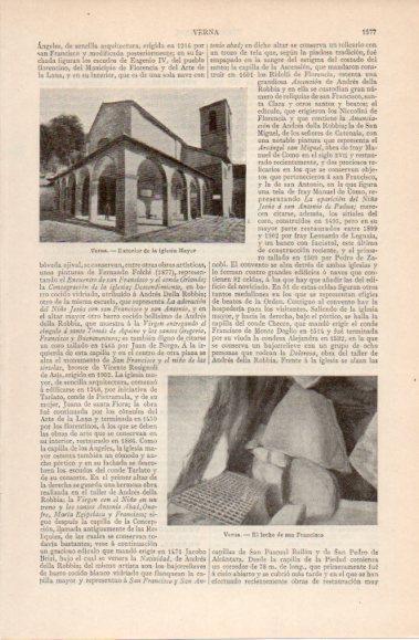 LAMINA V40601: Iglesia y lecho de san Francisco en Verna