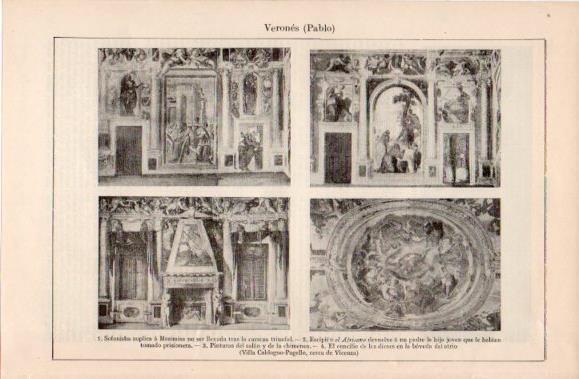 LAMINA V40577: Pinturas de la Villa Caldogno Pagello por Verones