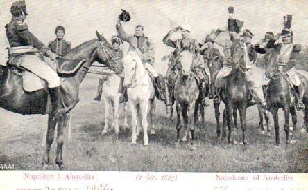 POSTAL PV10863: Napoleon a Austerlitz