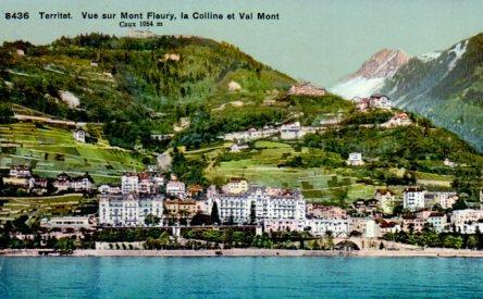 POSTAL PV10867: Vue sur Mont Fleury, la Colline et Val Mont, Territet