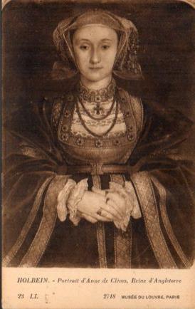 POSTAL PV10849: Anne de Cleves por Holbein, Publicidad Maison Germaine en Barcelona 