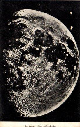 POSTAL PV10847: La Luna cuarto creciente