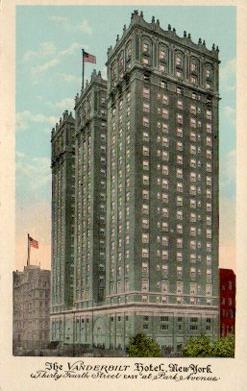 POSTAL PV10836: Vanderbilt Hotel, New York