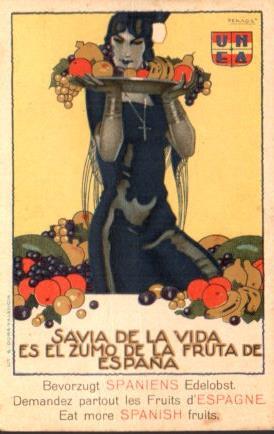 POSTAL PV10841: Publicidad Savia de la vida es el zumo de la fruta de España