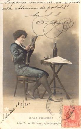 POSTAL PV10844: Idylle Parisienne