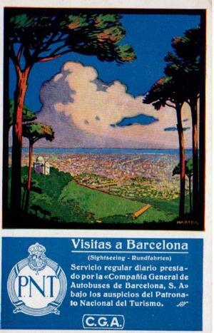 POSTAL PV10891: Publicidad Compañía General de Autobuses de Barcelona