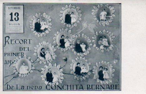 POSTAL PV10886: La nena Conchita Bernabe recort del primer any