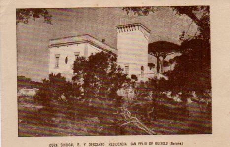POSTAL PV10889: Obra sindical Educacion y Descanso Residencia San Feliu de Guixols, Gerona